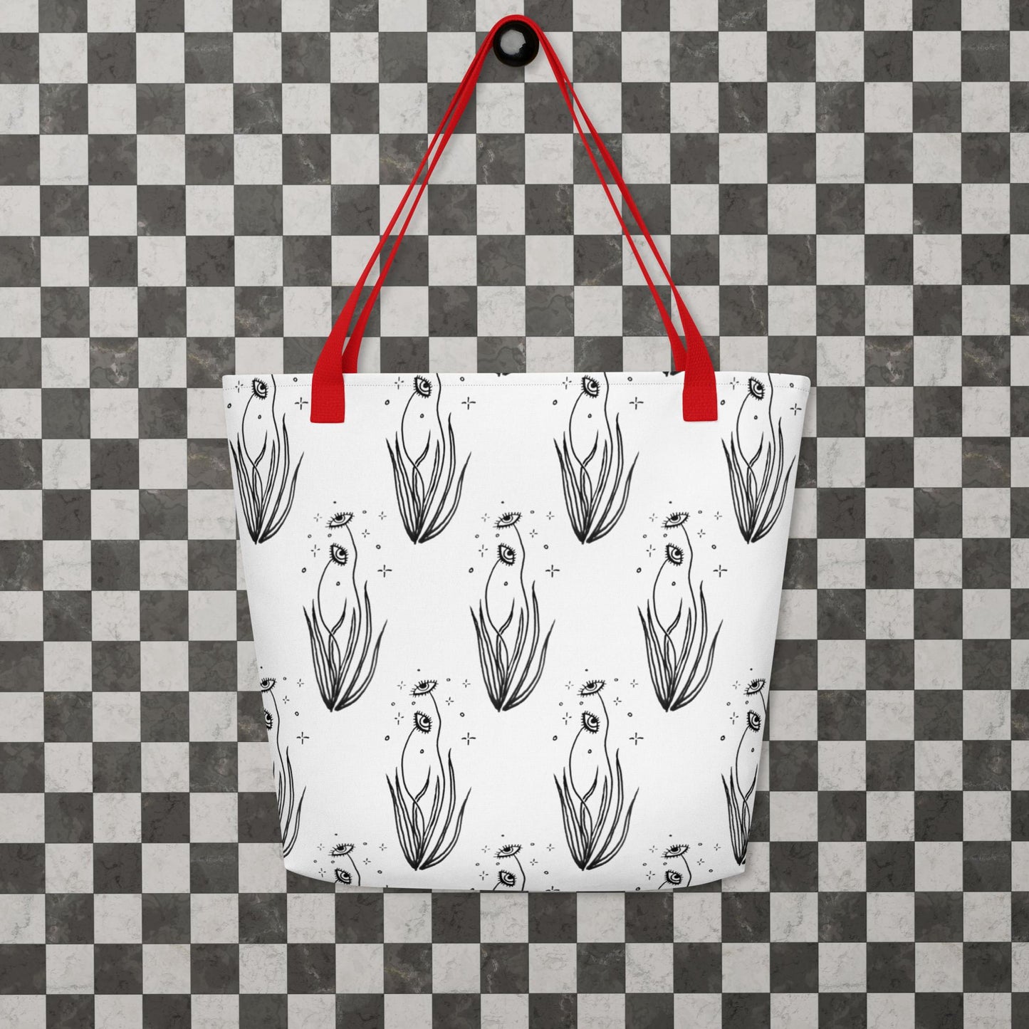 All-Over See Nature Print Large Tote Bag