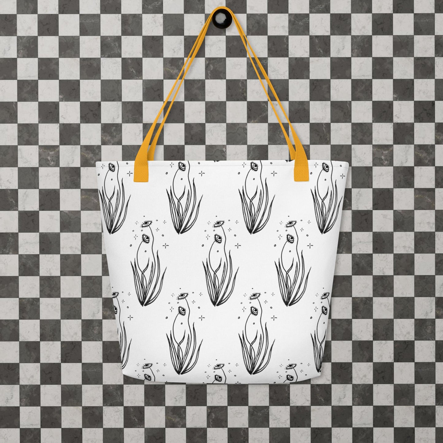 All-Over See Nature Print Large Tote Bag