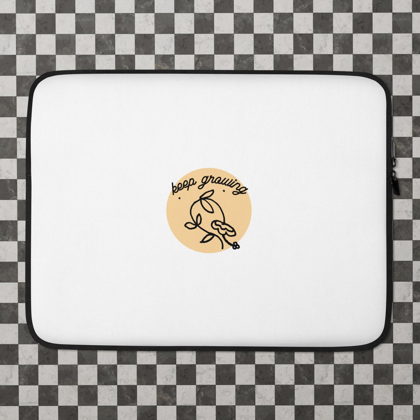 "Keep Growing" Yellow Laptop Sleeve